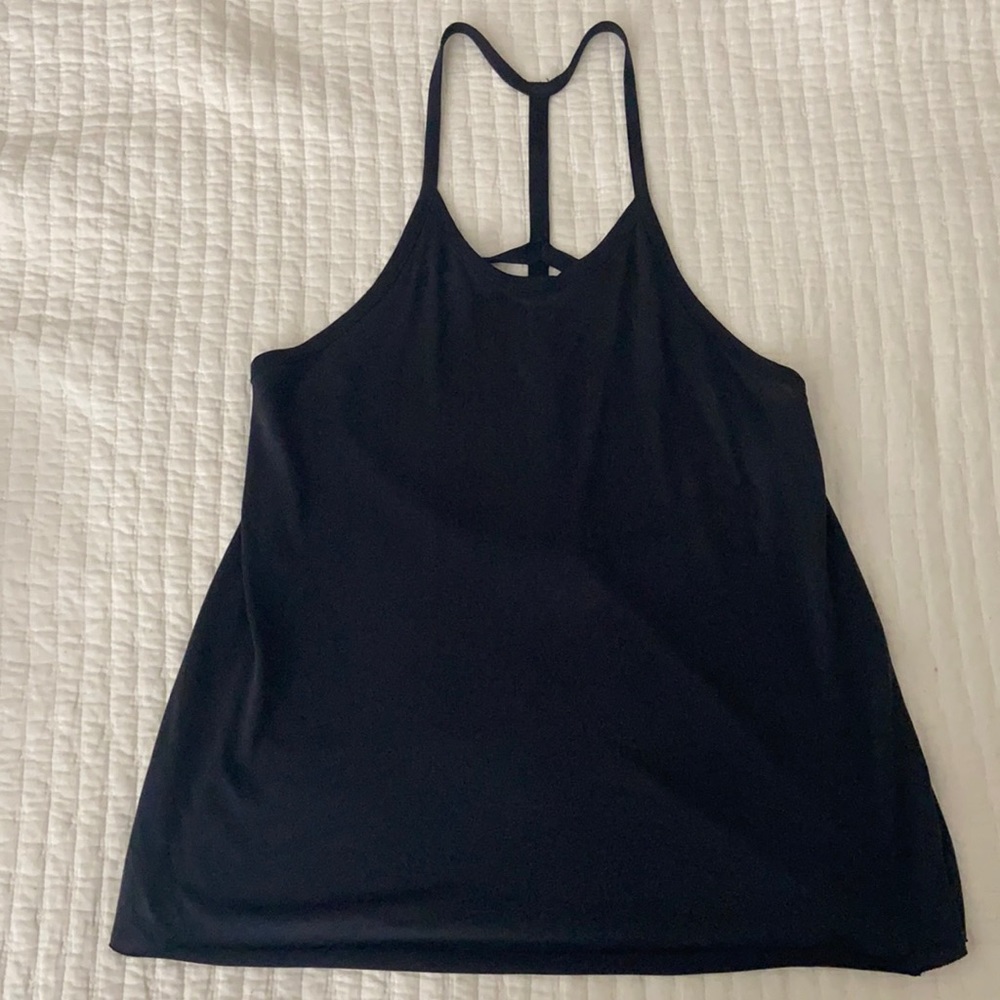 Strappy black tank top